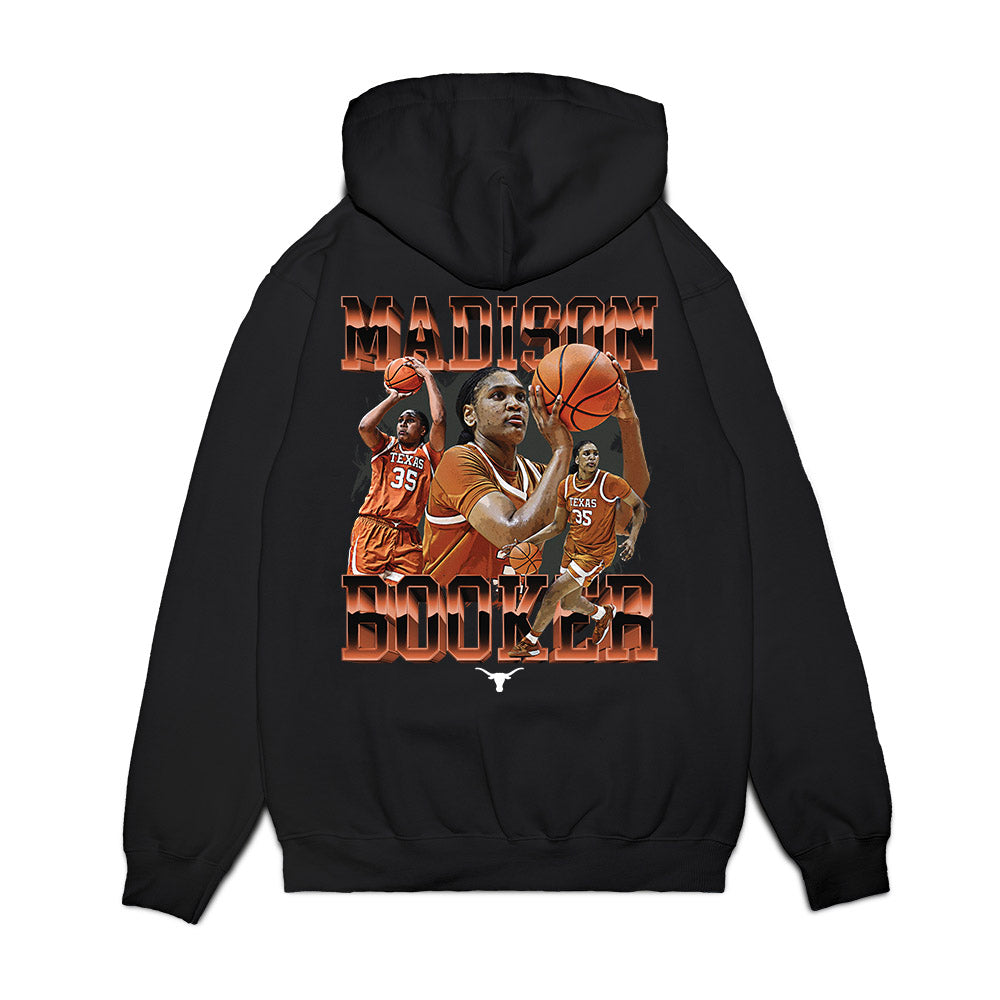Texas - NCAA Women's Basketball : Madison Booker - Collage Premium Hooded Sweatshirt-1