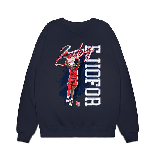 St. Johns - NCAA Men's Basketball : Zuby Ejiofor - Collage Premium Crewneck Sweatshirt-0