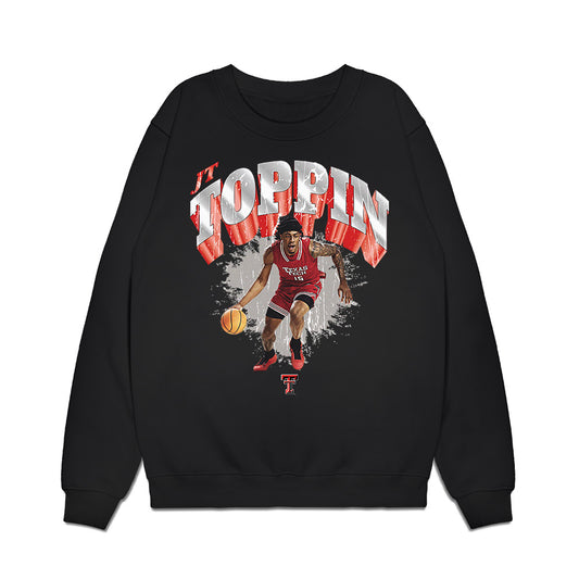 Texas Tech - NCAA Men's Basketball : JT Toppin - Collage Premium Crewneck Sweatshirt-0