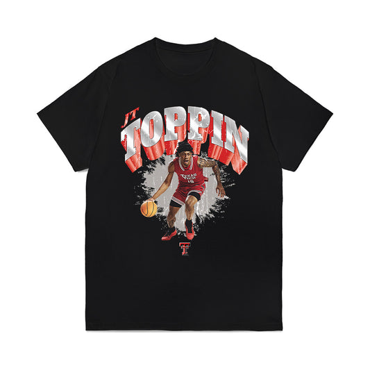 Texas Tech - NCAA Men's Basketball : JT Toppin - Collage Comfort Colors T-Shirt-0