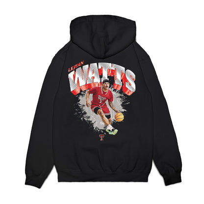 Texas Tech - NCAA Men's Basketball : Lejuan Watts - Collage Premium Hooded Sweatshirt-1