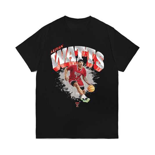 Texas Tech - NCAA Men's Basketball : Lejuan Watts - Collage Comfort Colors T-Shirt-0