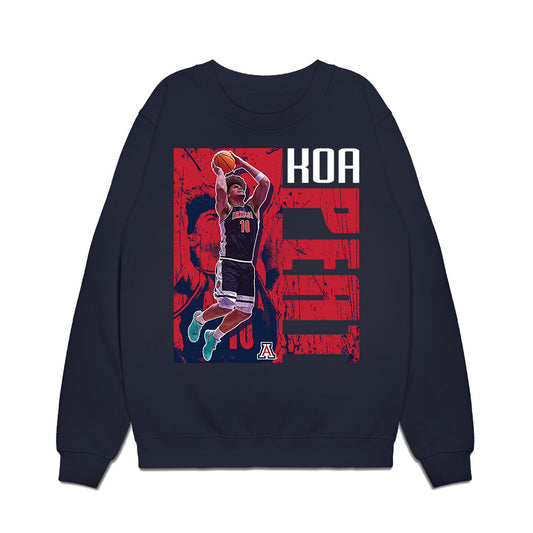 Arizona - NCAA Men's Basketball : Koa Peat - Collage Premium Crewneck Sweatshirt-0