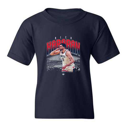 UConn - NCAA Men's Basketball : Alex Karaban - Collage Youth T-Shirt-0