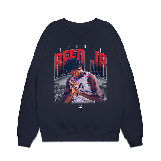 UConn - NCAA Men's Basketball : Tarris Reed Jr - Collage Premium Crewneck Sweatshirt-0