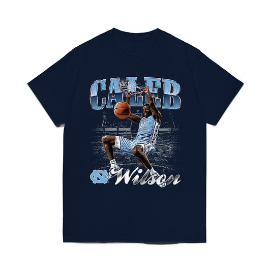 UNC - NCAA Men's Basketball : Caleb Wilson - Collage Comfort Colors T-Shirt-0