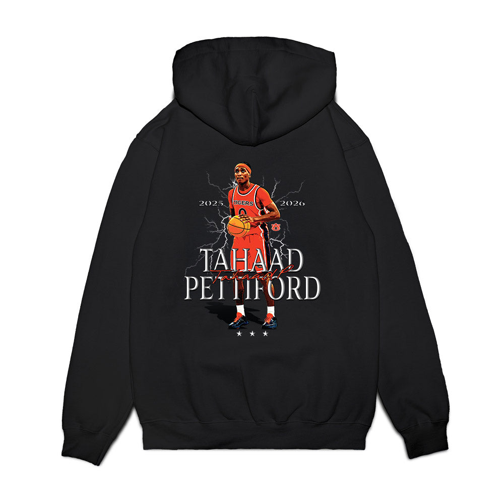 Auburn - NCAA Men's Basketball : Tahaad Pettiford - Collage Premium Hooded Sweatshirt-1