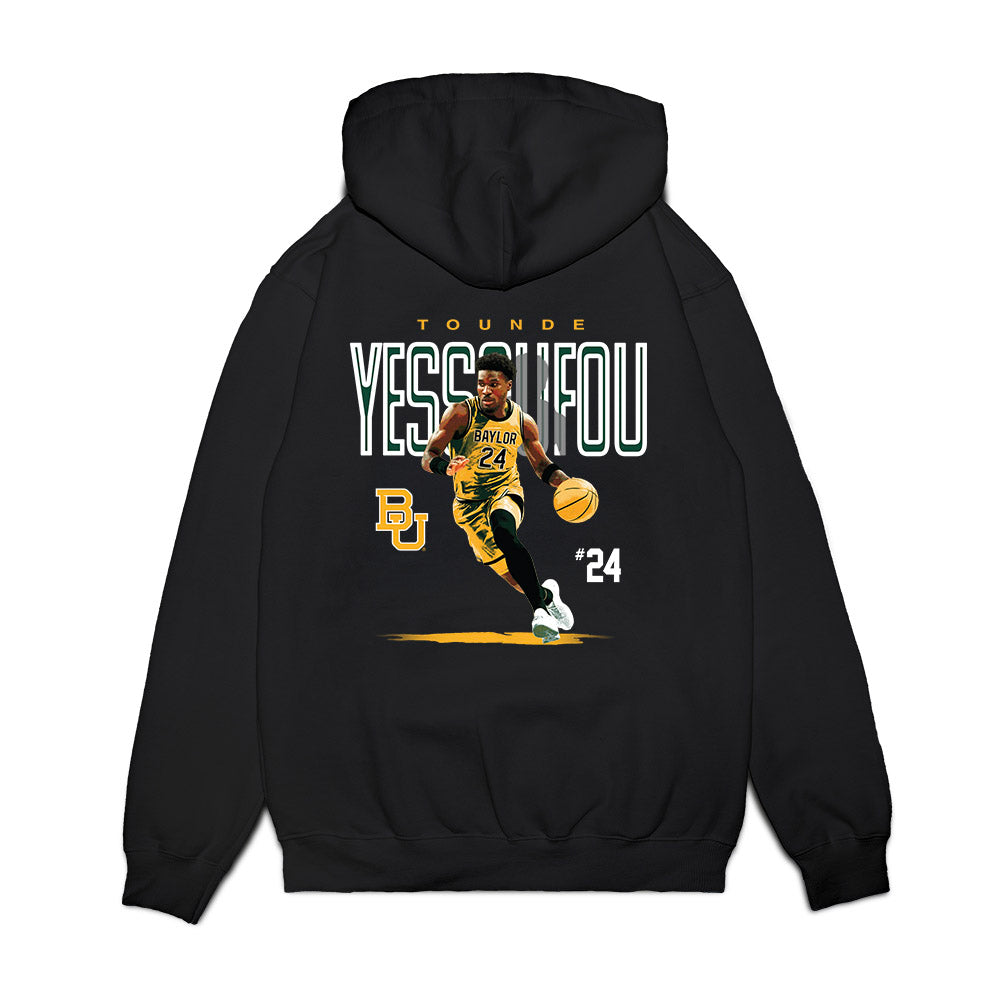 Baylor - NCAA Men's Basketball : Tounde Yessoufou - Collage Premium Hooded Sweatshirt-1