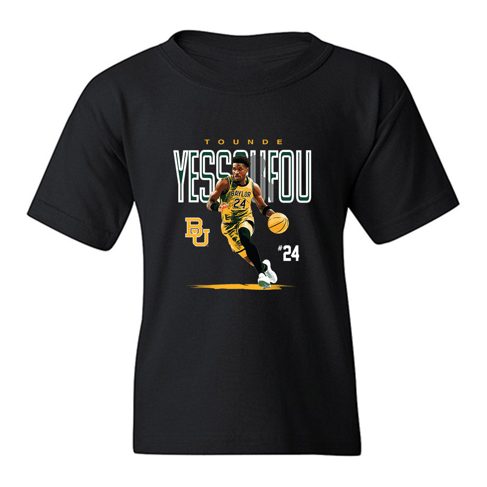 Baylor - NCAA Men's Basketball : Tounde Yessoufou - Collage Youth T-Shirt-0
