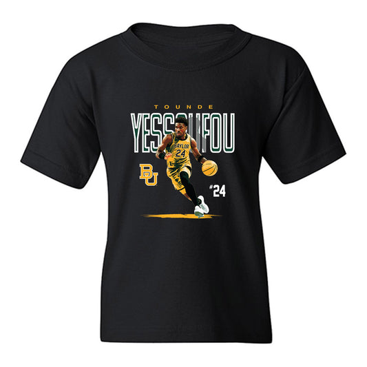 Baylor - NCAA Men's Basketball : Tounde Yessoufou - Collage Youth T-Shirt-0