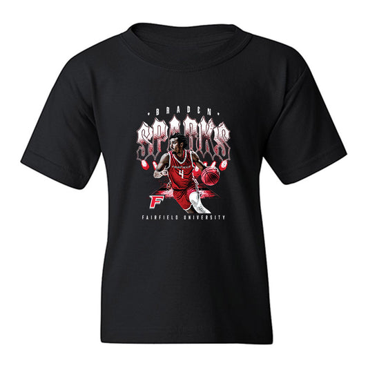 Fairfield - NCAA Men's Basketball : Braden Sparks - Collage Youth T-Shirt-0