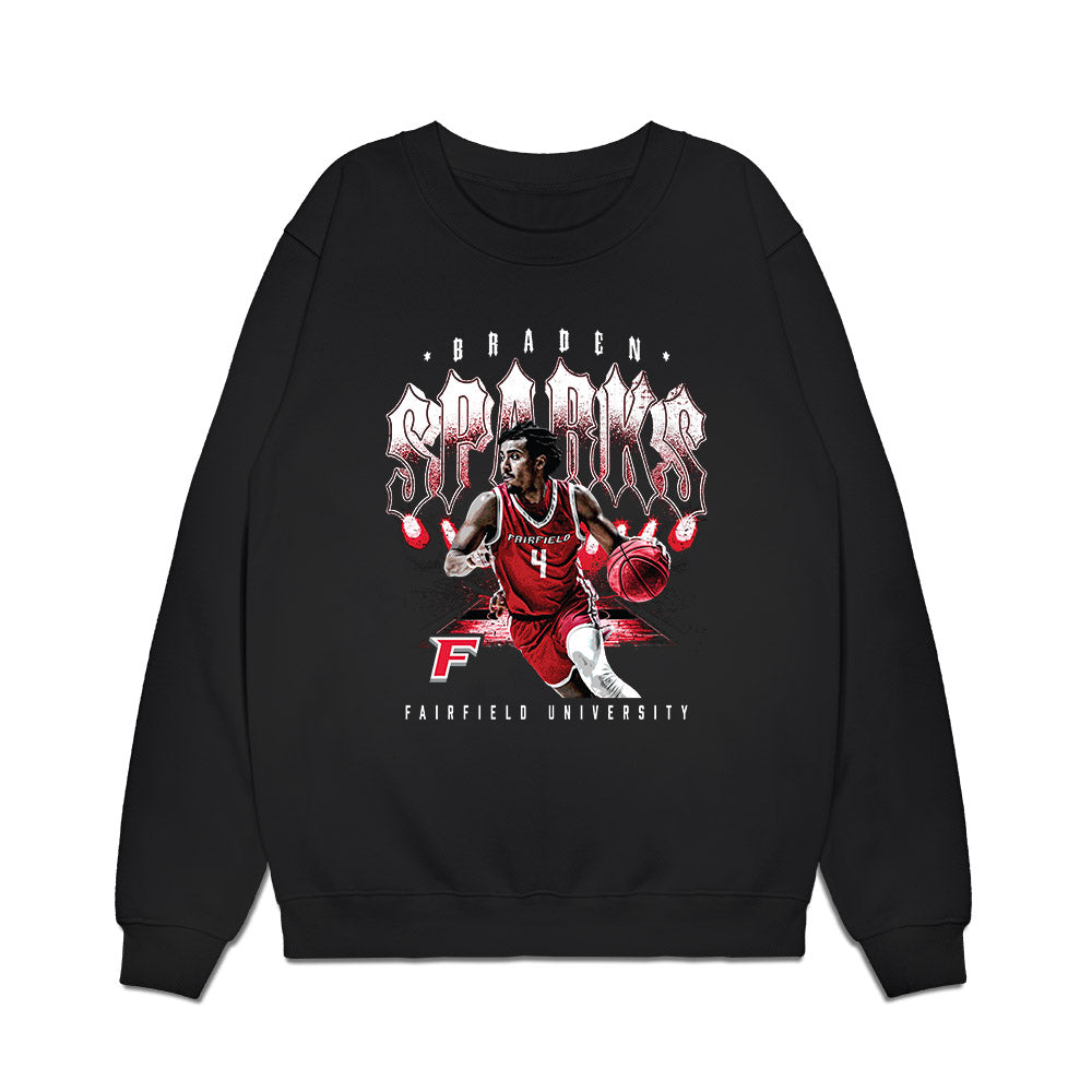 Fairfield - NCAA Men's Basketball : Braden Sparks - Collage Premium Crewneck Sweatshirt-0