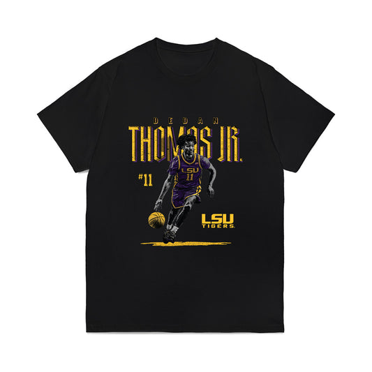 LSU - NCAA Men's Basketball : Dedan Thomas Jr. - Collage Comfort Colors T-Shirt-0