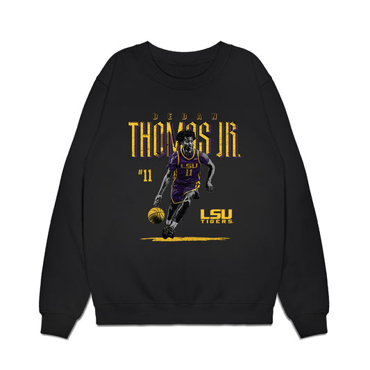 LSU - NCAA Men's Basketball : Dedan Thomas Jr. - Collage Premium Crewneck Sweatshirt-0