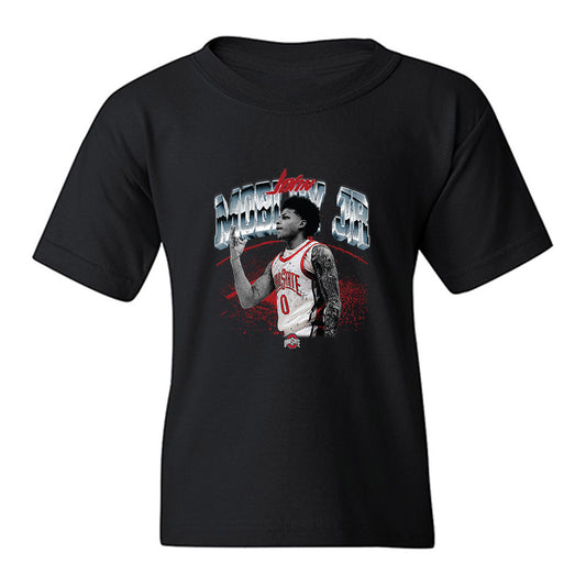 Ohio State - NCAA Men's Basketball : John Mobley Jr - Youth T-Shirt-0