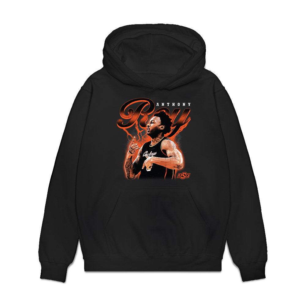 Oklahoma State - NCAA Men's Basketball : Anthony Roy - Collage Premium Hooded Sweatshirt-0