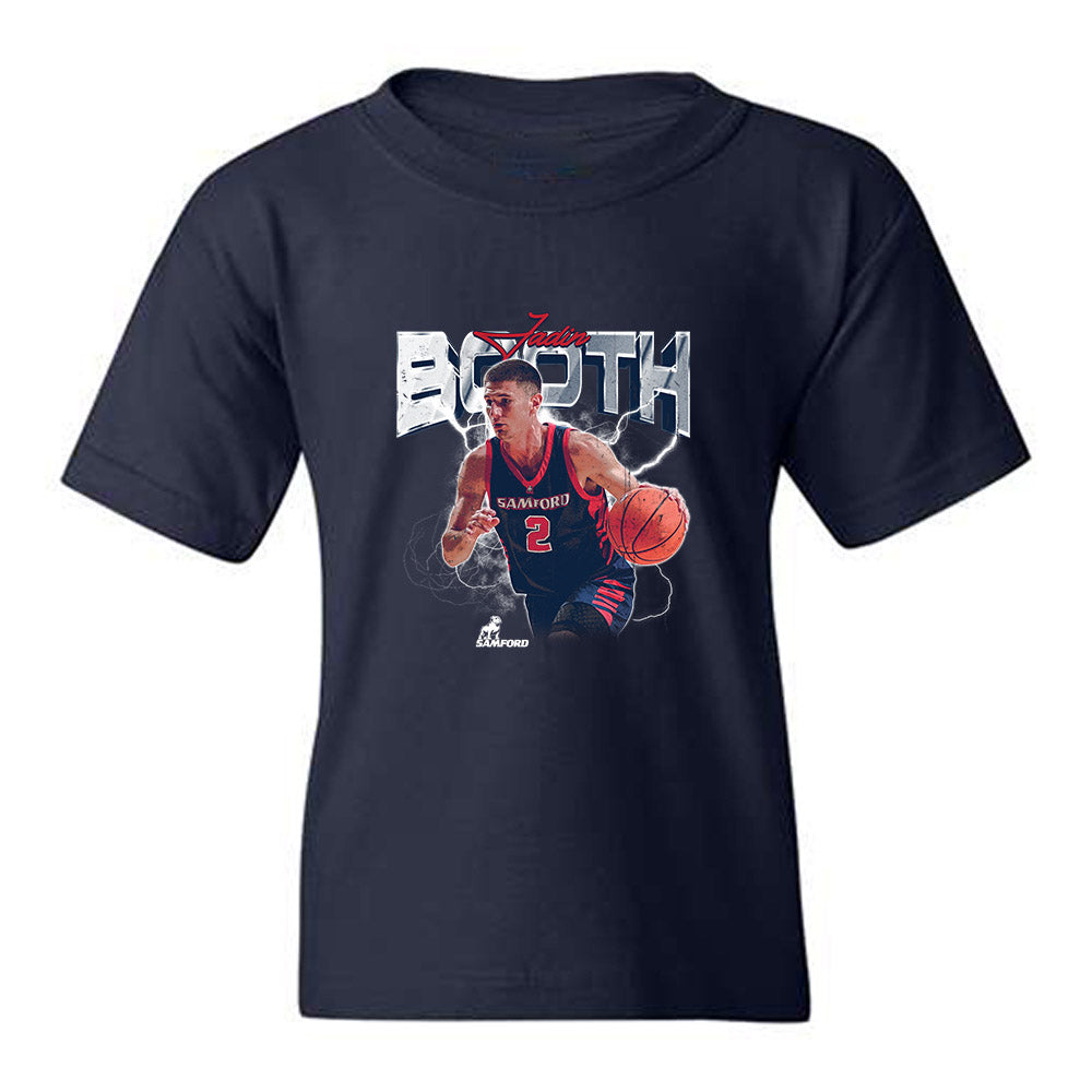 Samford - NCAA Men's Basketball : Jadin Booth - Collage Youth T-Shirt-0