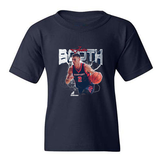 Samford - NCAA Men's Basketball : Jadin Booth - Collage Youth T-Shirt-0