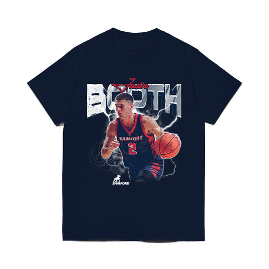 Samford - NCAA Men's Basketball : Jadin Booth - Collage Comfort Colors T-Shirt-0