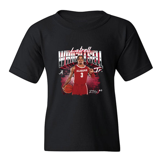 Alabama - NCAA Men's Basketball : Latrell Wrightsell Jr. - Collage Youth T-Shirt-0