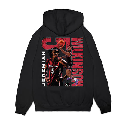 Georgia - NCAA Men's Basketball : Jeremiah Wilkinson - Collage Premium Hooded Sweatshirt-1
