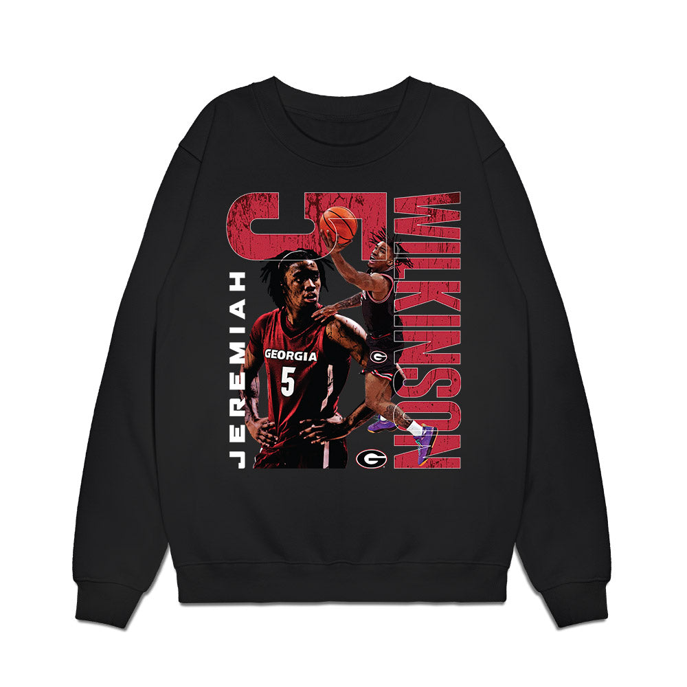 Georgia - NCAA Men's Basketball : Jeremiah Wilkinson - Collage Premium Crewneck Sweatshirt-0