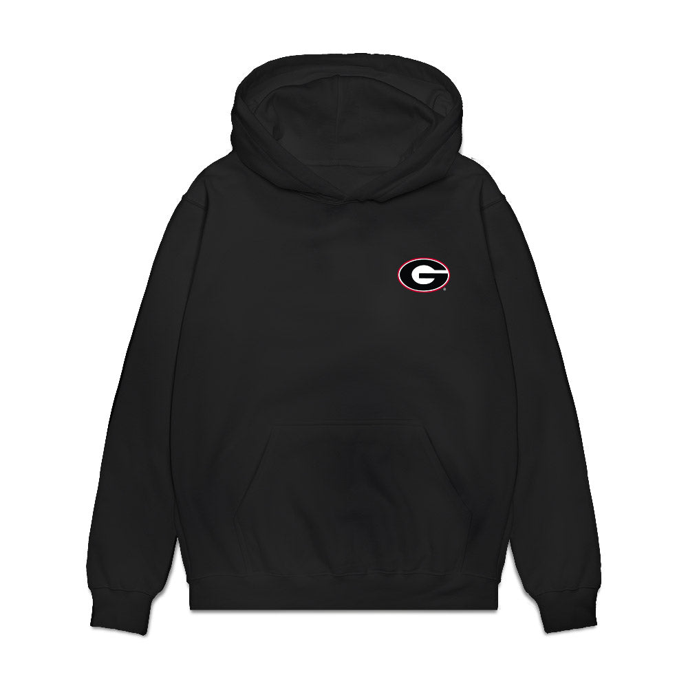 Georgia - NCAA Men's Basketball : Jeremiah Wilkinson - Collage Premium Hooded Sweatshirt-0