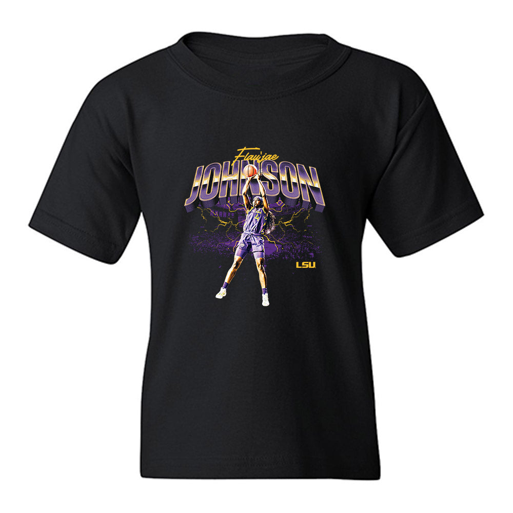 LSU - NCAA Women's Basketball : Flaujae Johnson - Graphic Youth T-Shirt-0