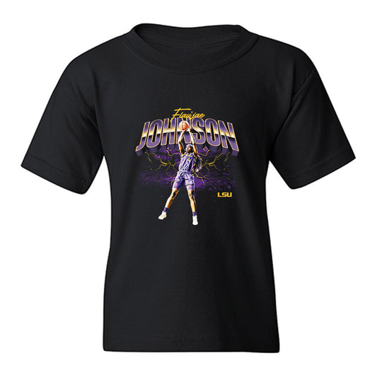 LSU - NCAA Women's Basketball : Flaujae Johnson - Graphic Youth T-Shirt-0