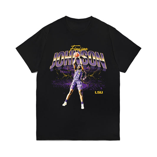 LSU - NCAA Women's Basketball : Flaujae Johnson - Graphic Comfort Colors T-Shirt-0