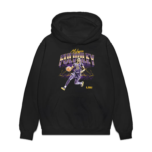 LSU - NCAA Women's Basketball : MiLaysia Fulwiley - Collage Premium Hooded Sweatshirt-0