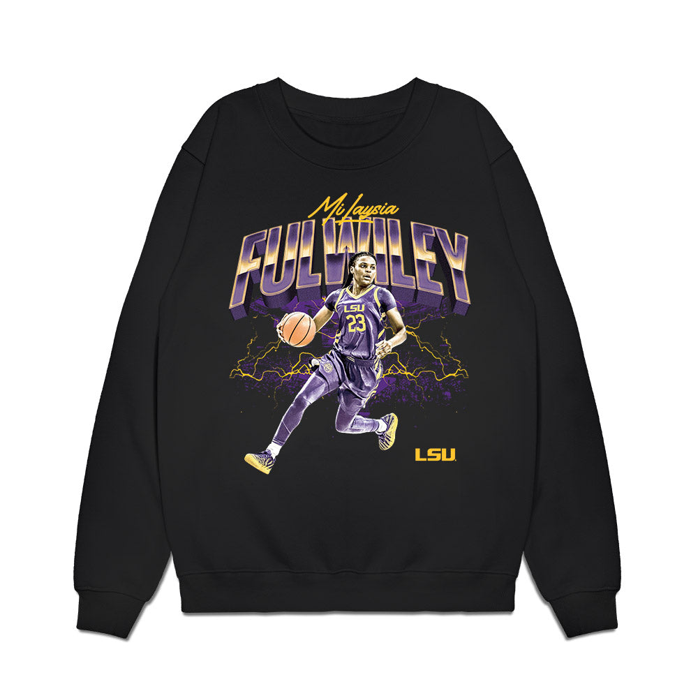 LSU - NCAA Women's Basketball : MiLaysia Fulwiley - Collage Premium Crewneck Sweatshirt-0