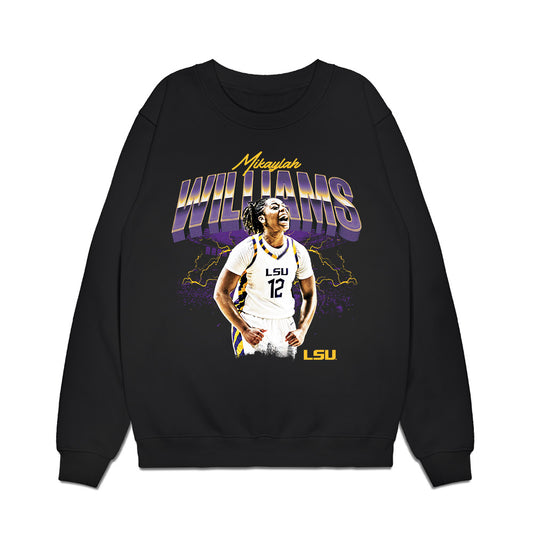 LSU - NCAA Women's Basketball : Mikaylah Williams - Collage Premium Crewneck Sweatshirt-0
