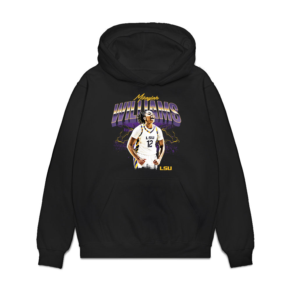 LSU - NCAA Women's Basketball : Mikaylah Williams - Collage Premium Hooded Sweatshirt-0