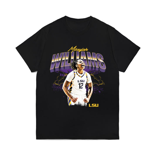 LSU - NCAA Women's Basketball : Mikaylah Williams - Collage Comfort Colors T-Shirt-0
