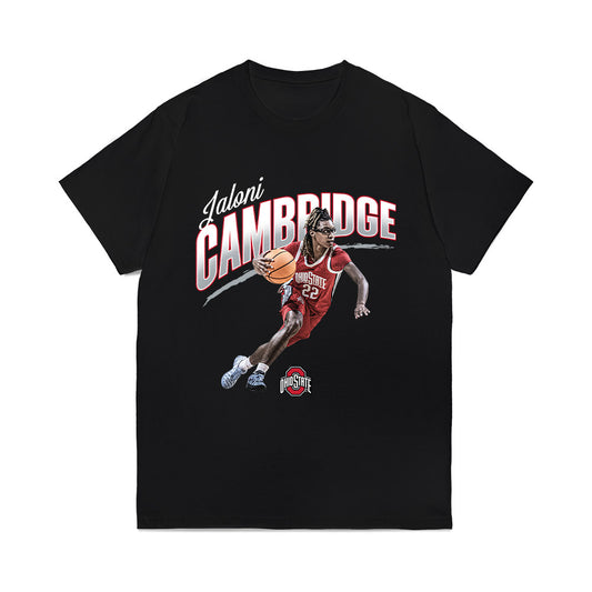 Ohio State - NCAA Women's Basketball : Jaloni Cambridge - Collage Comfort Colors T-Shirt-0