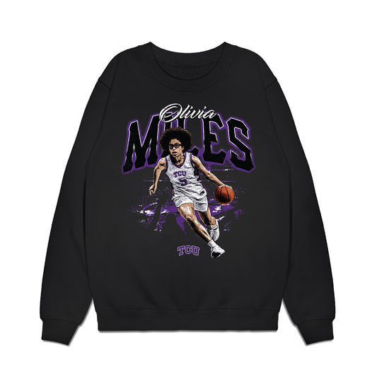 TCU - NCAA Women's Basketball : Olivia Miles - Collage Premium Crewneck Sweatshirt-0