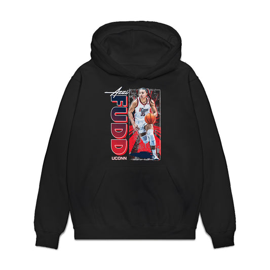 UConn - NCAA Women's Basketball : Azzi Fudd - Collage Premium Hooded Sweatshirt-0
