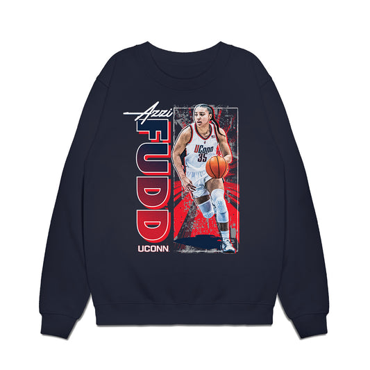 UConn - NCAA Women's Basketball : Azzi Fudd - Collage Premium Crewneck Sweatshirt-0