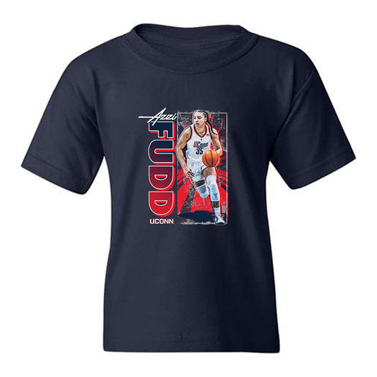 UConn - NCAA Women's Basketball : Azzi Fudd - Collage Youth T-Shirt-0