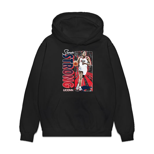 UConn - NCAA Women's Basketball : Sarah Strong - Collage Premium Hooded Sweatshirt-0