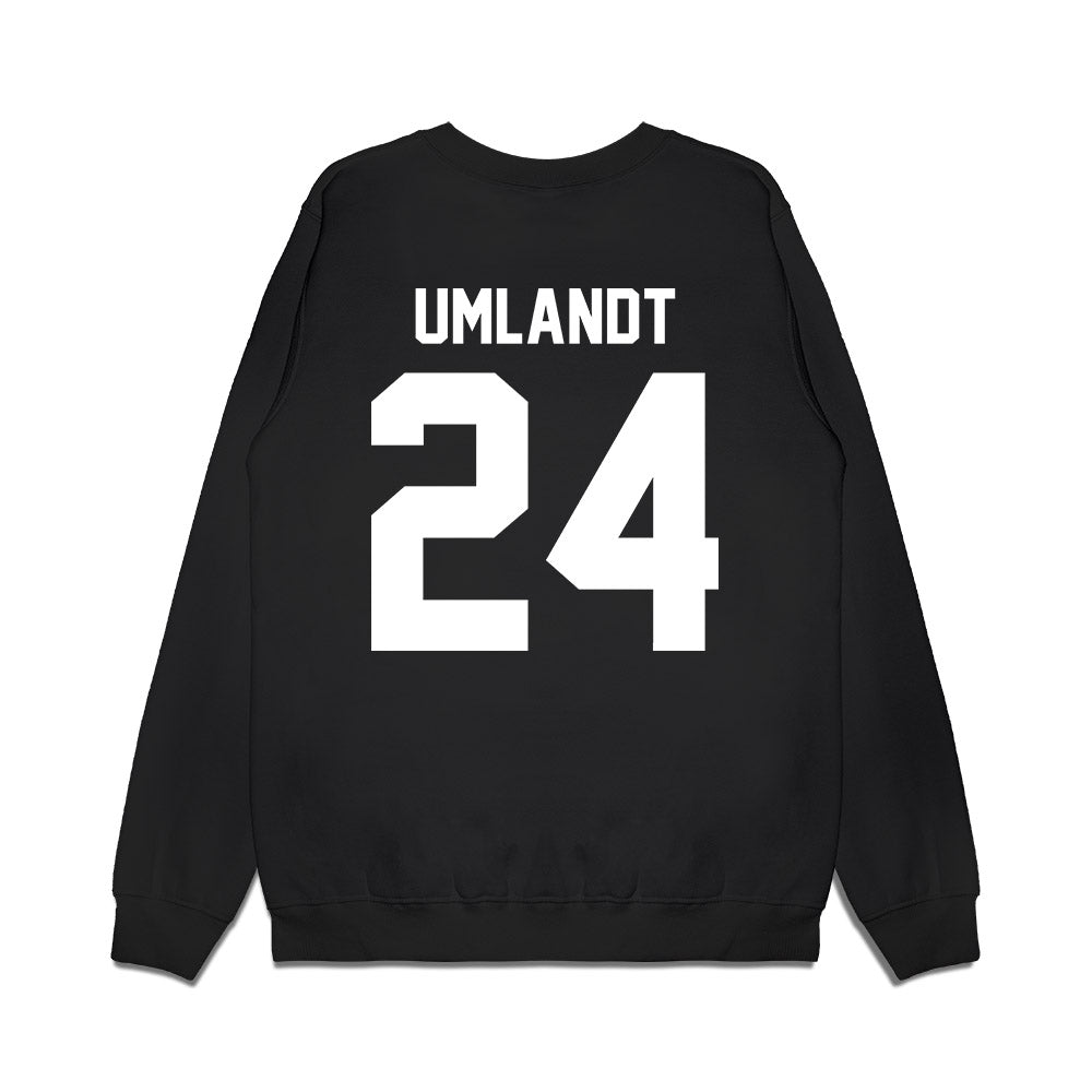 Oregon - NCAA Baseball : Ian Umlandt - Home Run Helmet Premium Crewneck Sweatshirt-1