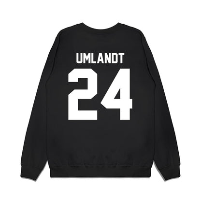 Oregon - NCAA Baseball : Ian Umlandt - Home Run Helmet Premium Crewneck Sweatshirt-1