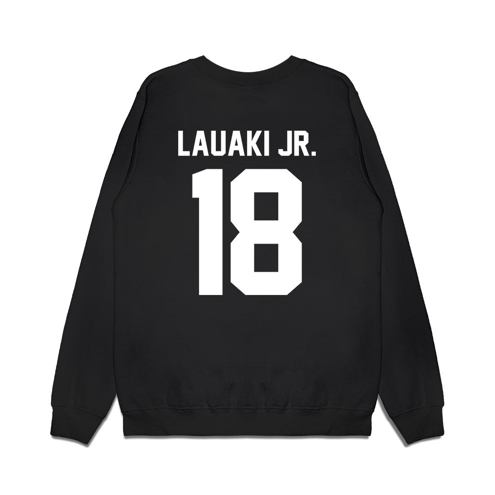 Oregon - NCAA Baseball : Naulivou Lauaki Jr. - Home Run Helmet Premium Crewneck Sweatshirt-1