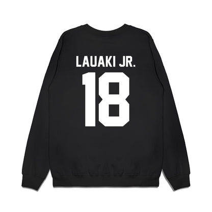 Oregon - NCAA Baseball : Naulivou Lauaki Jr. - Home Run Helmet Premium Crewneck Sweatshirt-1
