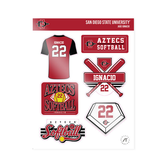 SDSU - NCAA Softball : Jade Ignacio - Sticker Sheet-0