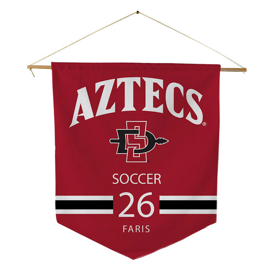 SDSU - NCAA Men's Soccer : Owen Faris - Pennant - 18" x 21"-0