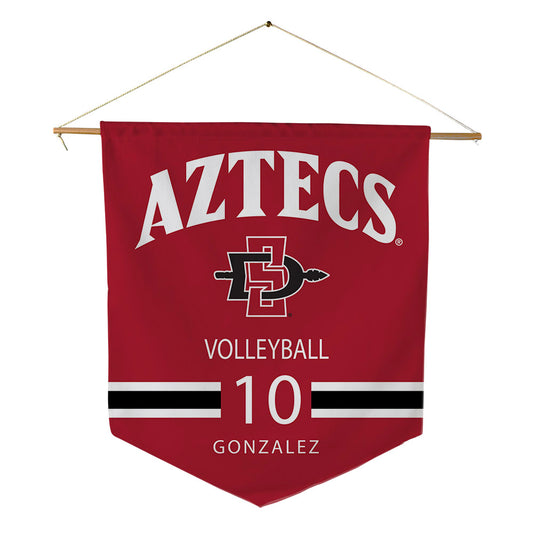 SDSU - NCAA Women's Volleyball : Stephanie Gonzalez - Pennant - 18" x 21"-0