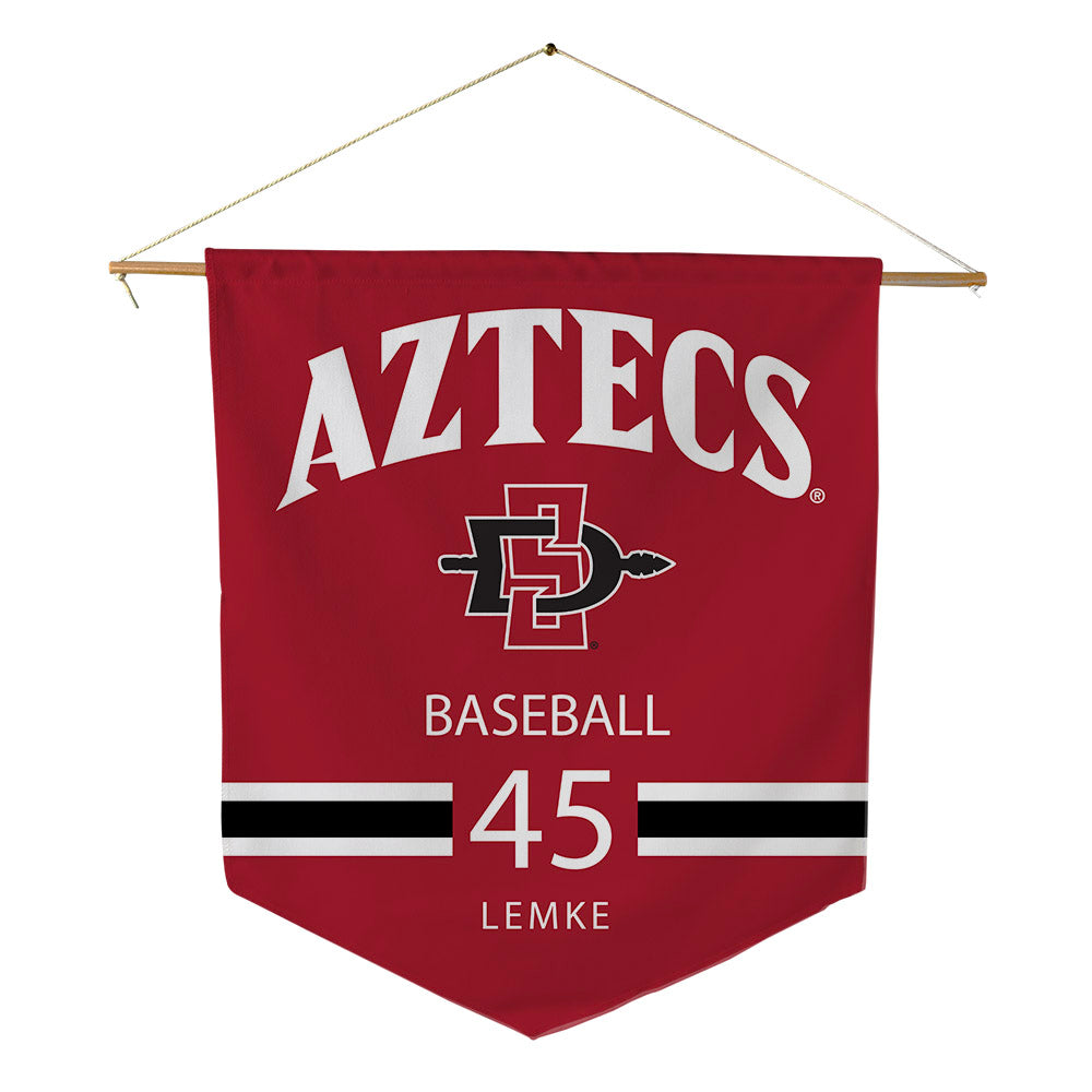 SDSU - NCAA Baseball : Simon Lemke - Pennant - 18" x 21"-0