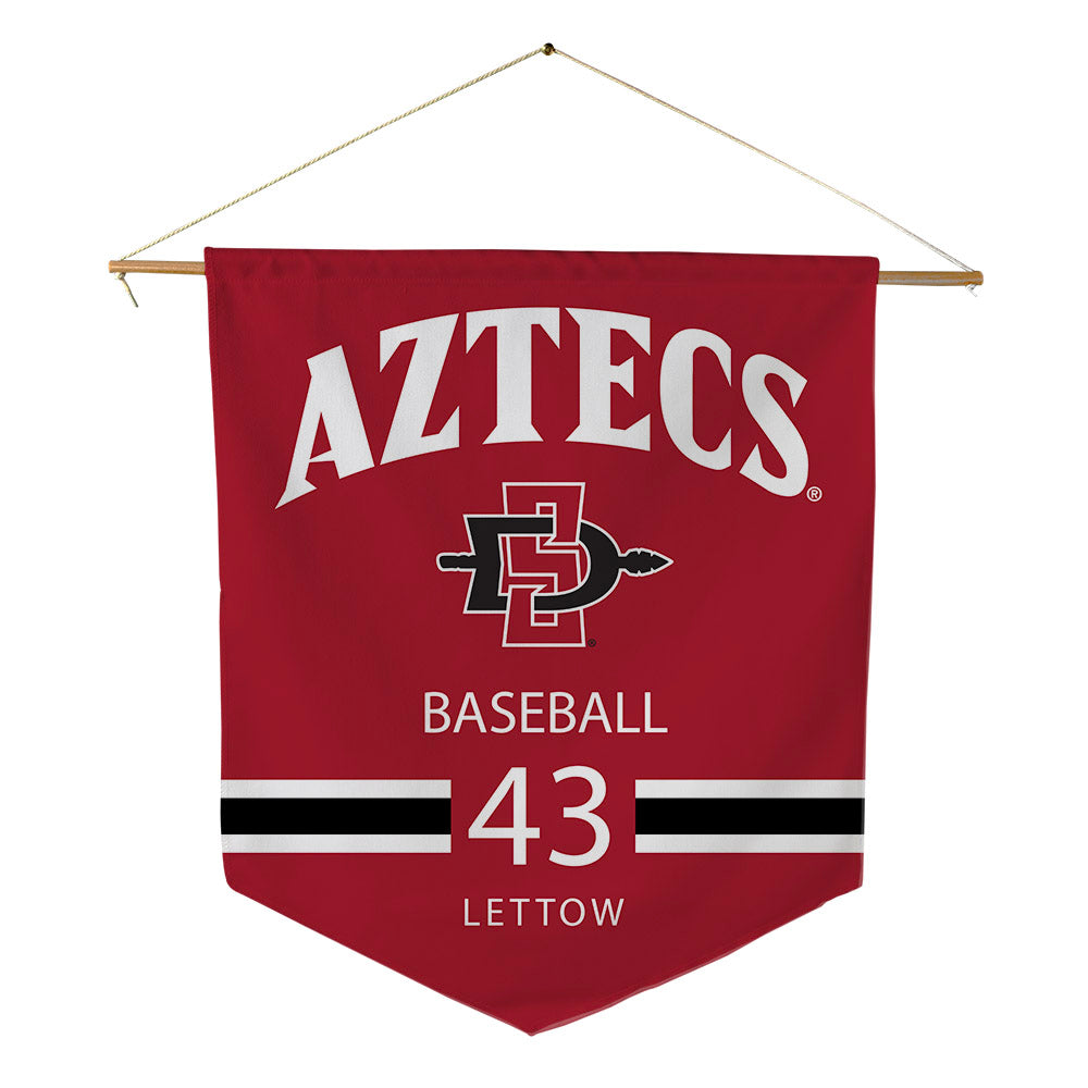 SDSU - NCAA Baseball : Rohan Lettow - Pennant - 18" x 21"-0